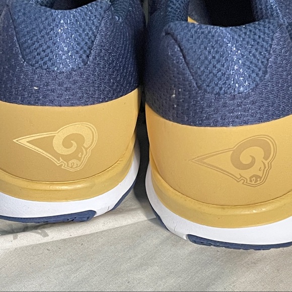 NIKE 15 LA Rams low top fan athletic shoes, navy/gold, logo NWOT - Picture 4 of 7